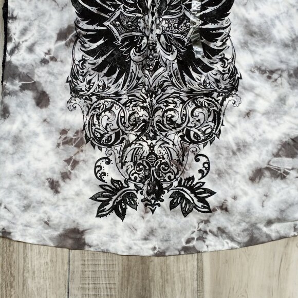 AFFLICTION XL Tank Top Women's Sheer Back NEW - Picture 4 of 10